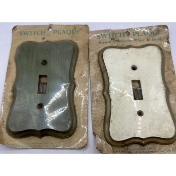Vintage Light Switch/Outlet Covers Wooden metal Lot of 10 - Picture 5 of 5